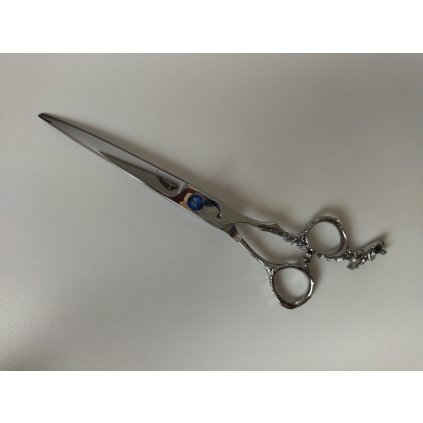 Nůžky Alter Sheers "DRAGON hilt CURVED blue DIAMOND large" Made 4 Salon Oliver 9"