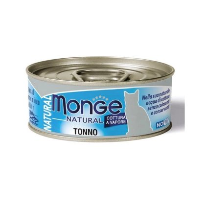 MONGE Natural tuňák pruhovaný - konzerva pro kočky 80 g