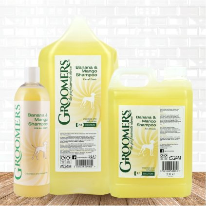 Groomers Šampon s banánem a mangem (Banana&Mango Shampoo)