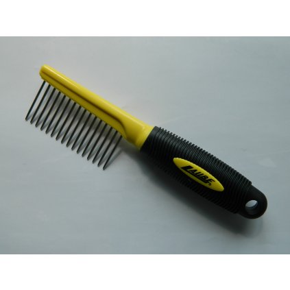 Hřeben s protiskluzovou rukojetí, dlouhé řídké hroty 4 cm