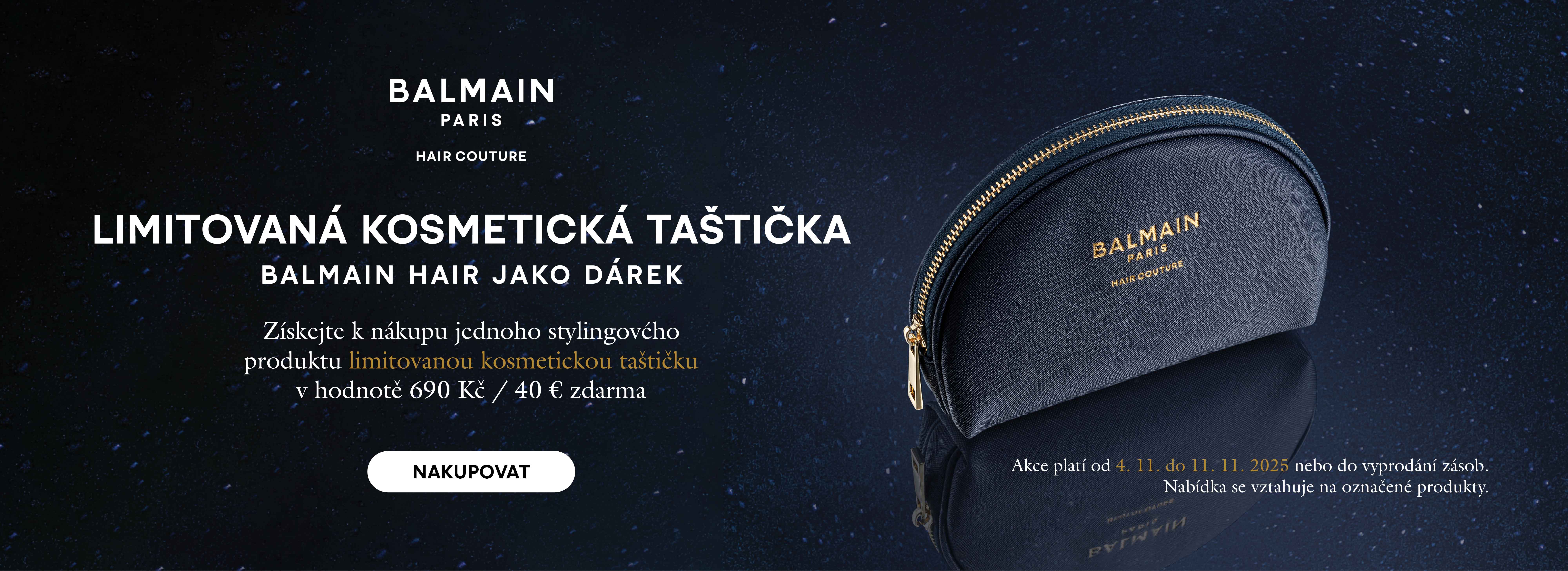 Balmain limitovaná kosmetická taštička