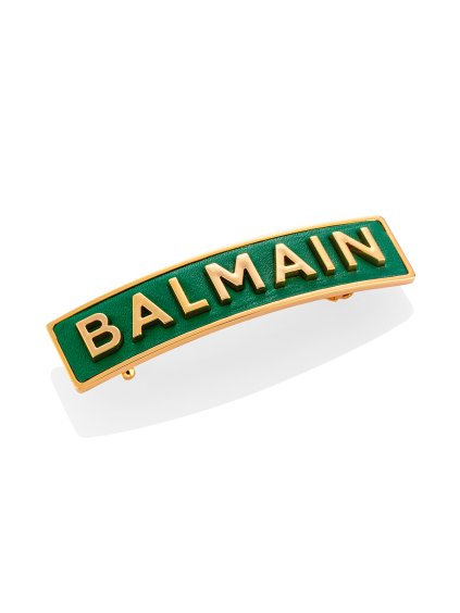 Balmain-Hair-Spona-do-vlasů-Green-medium-z-pravé-napa-kůže