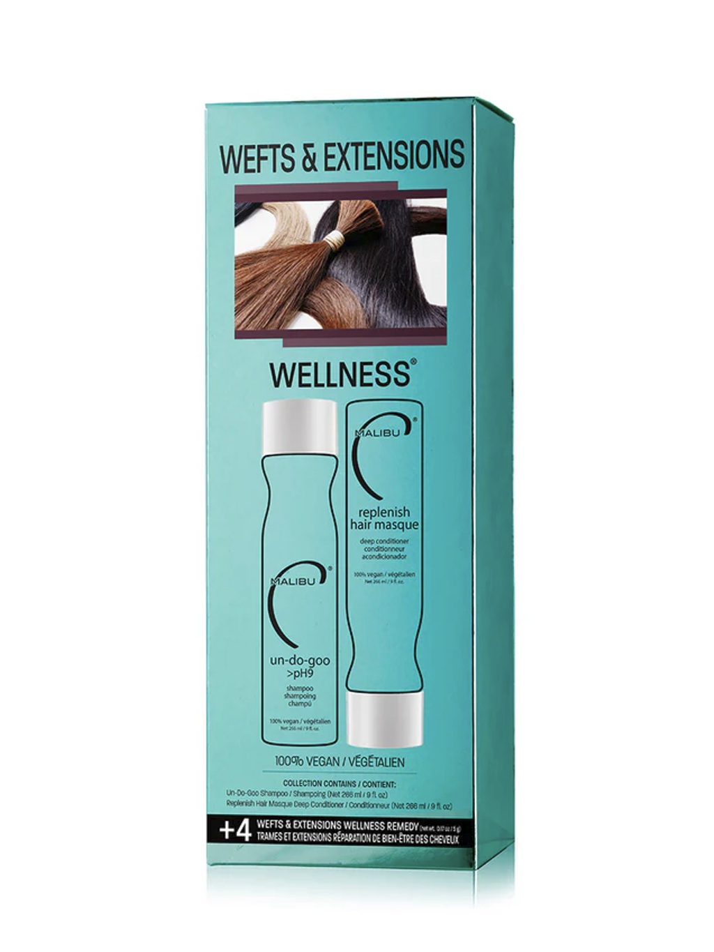 Levně Malibu C Weft & Extensions Wellness Collection, výhodný set