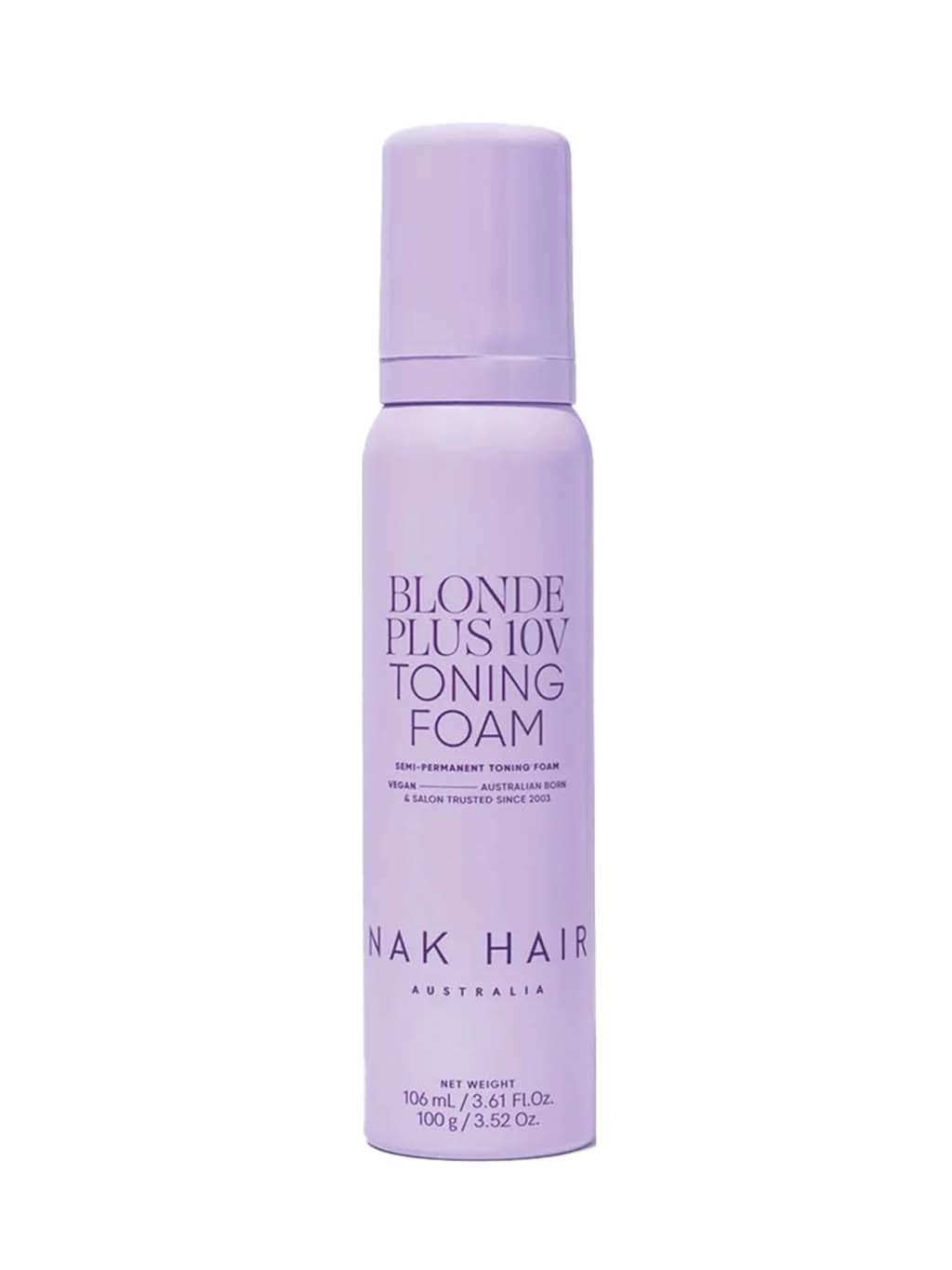 NAK Hair Blonde Plus 10V Toning Foam, 106 ml