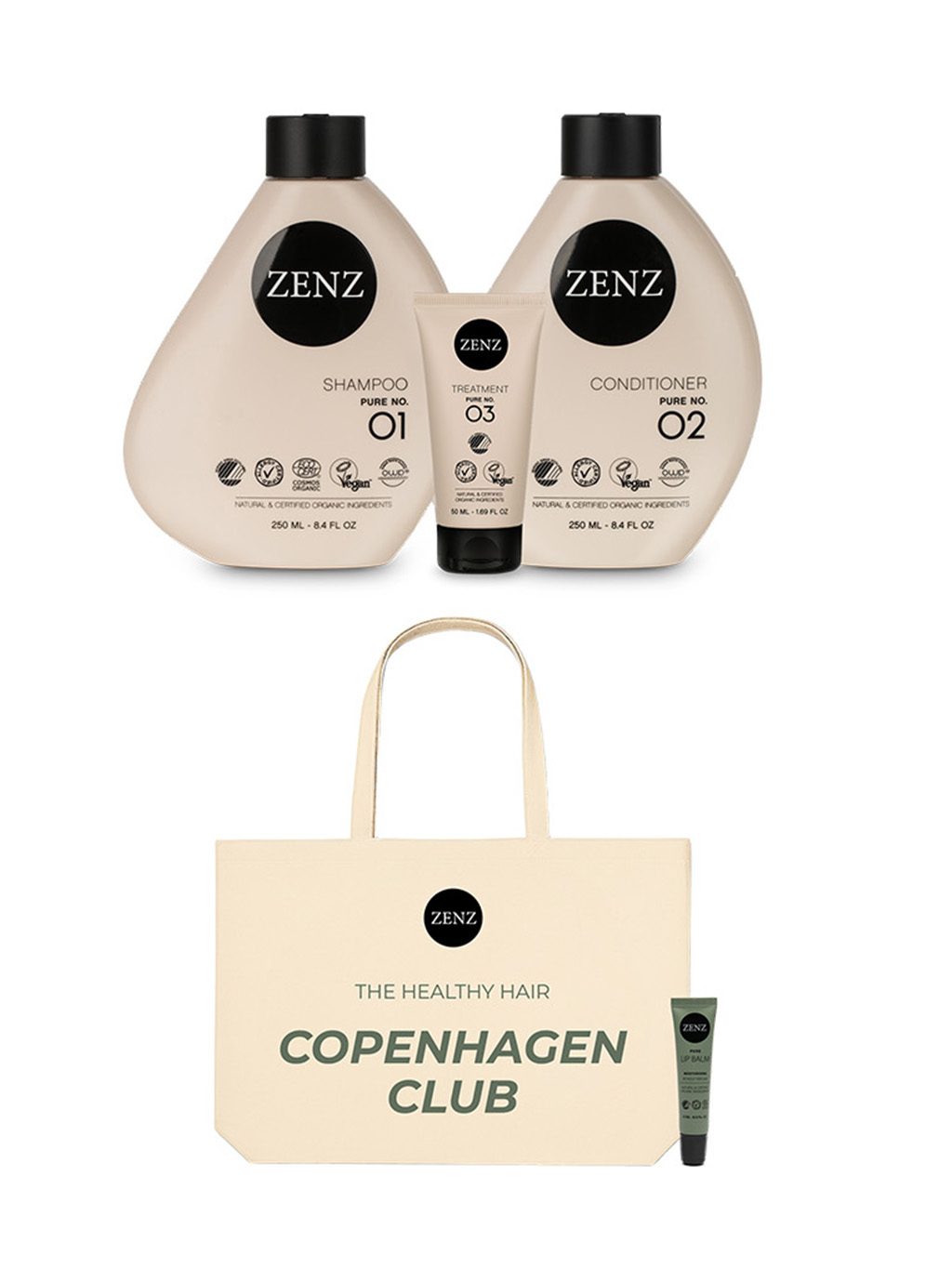 Zenz Organic Pure The Healthy Hair Copenhagen Club, výhodný set