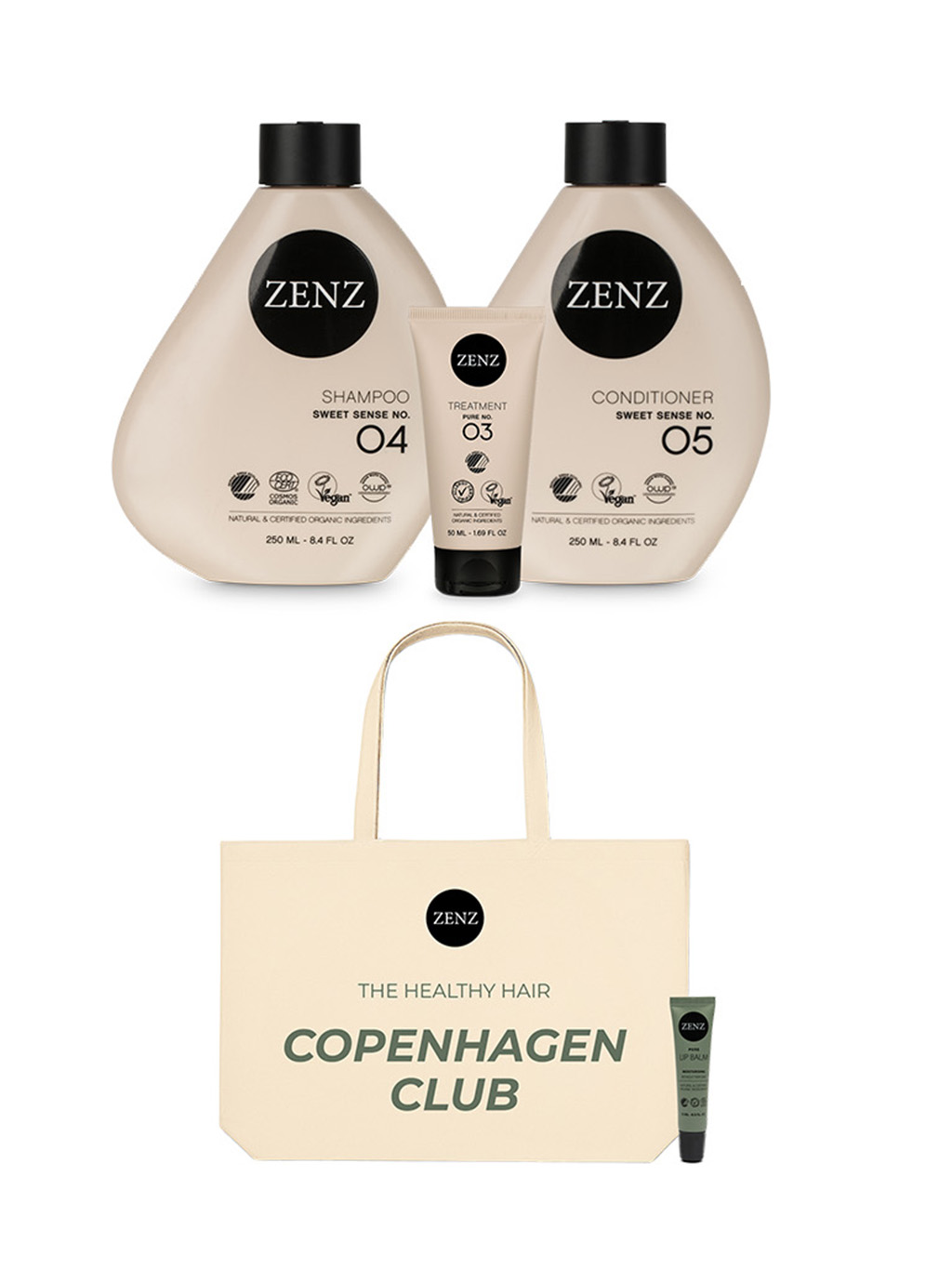 Zenz Organic Sweet Sense The Healthy Hair Copenhagen Club, výhodný set