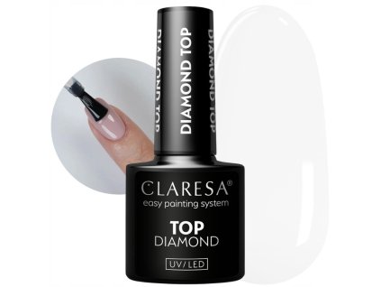 Claresa Top Diamond No Wipe lakier hybrydowy do paznokci diamentowy polysk