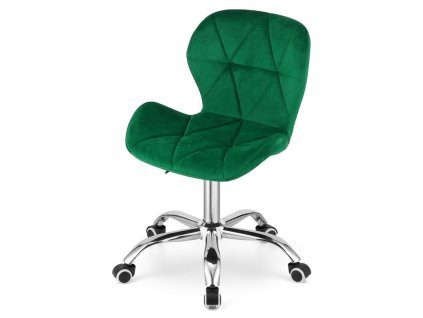 Kosmetický taburet Luxury- zelená, chromová základna