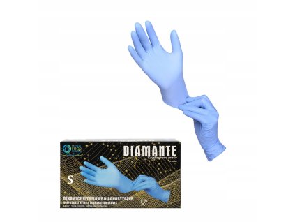 REKAWICE Rekawiczki NITRYLOWE BEZPUDROWE blue S Liczba sztuk 100 szt