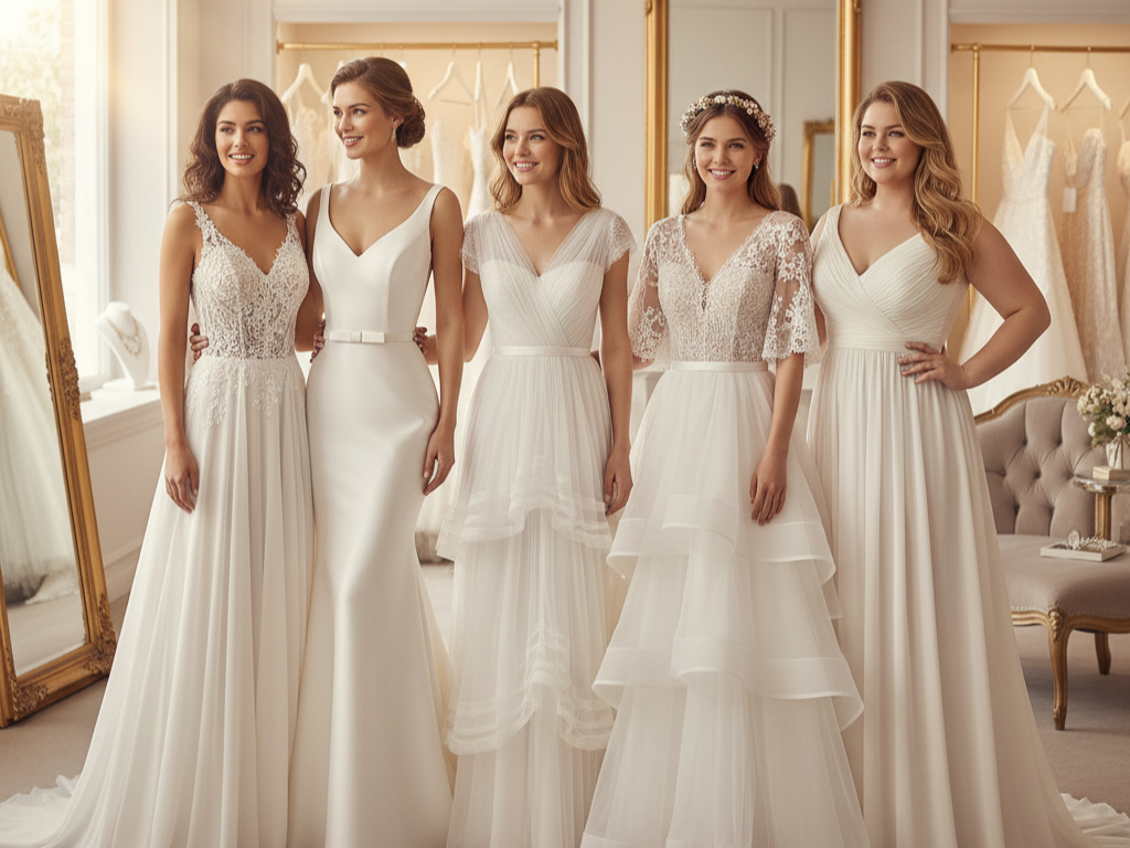 Jak vybrat svatební šaty podle postavy ?