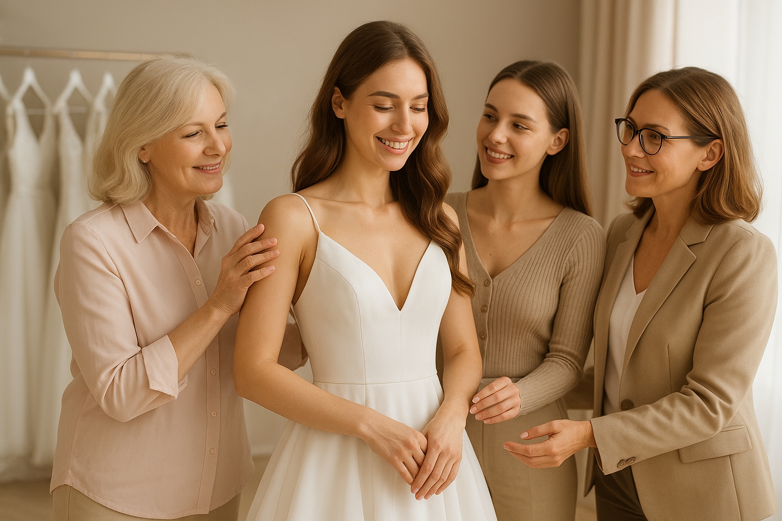 Koho si sebou vzít na zkoušku svatebních šatů?