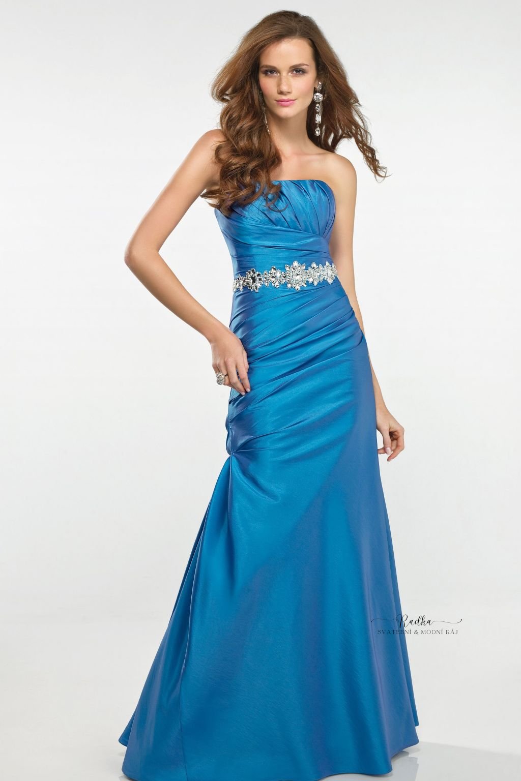 Dlouhé šaty ISABEL fialové / modré