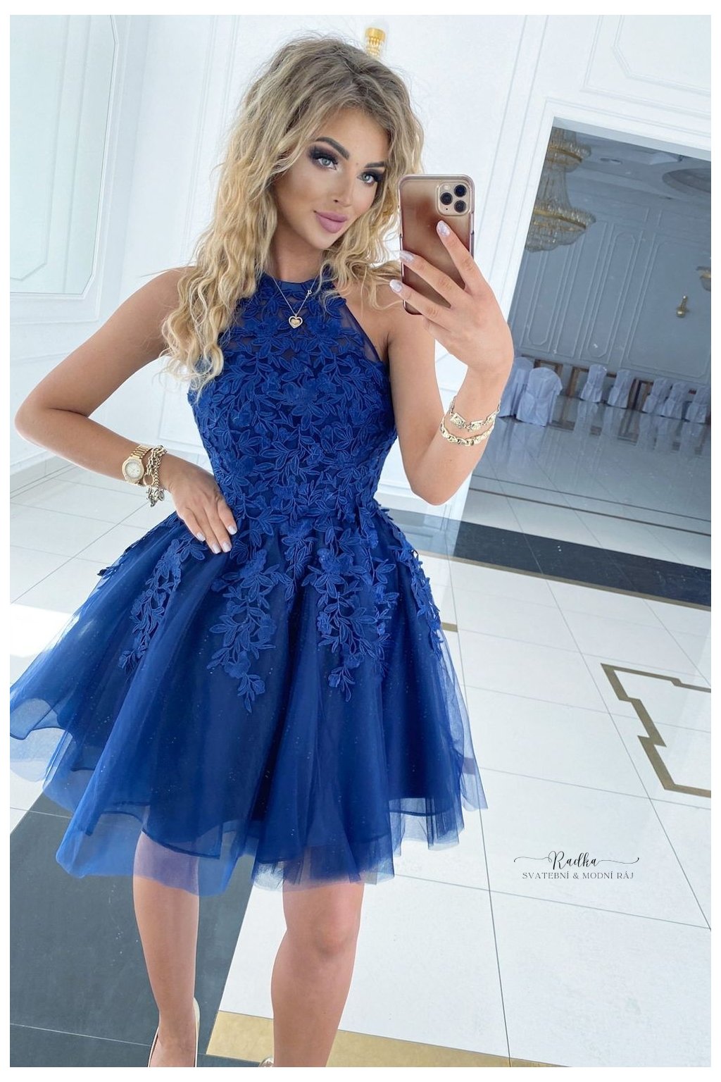 Modré šaty ELITE