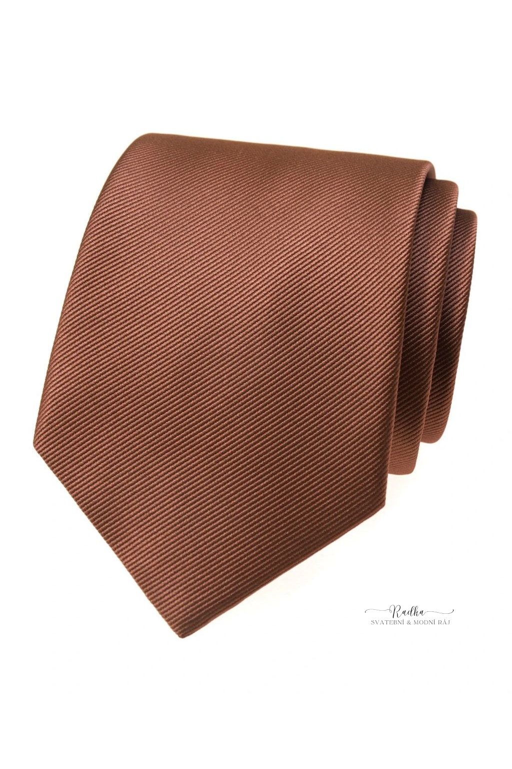 kravata 7 8 hneda