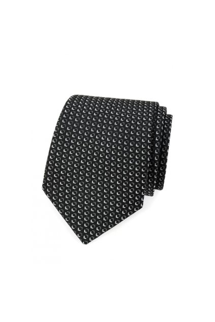 cernonila panska kravata s jemnym vzorem