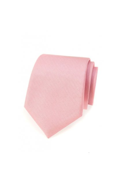Růžová pánská kravata s jemným vzorem