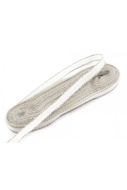 stuha taftova sire 6 mm se stribrnym lurexem