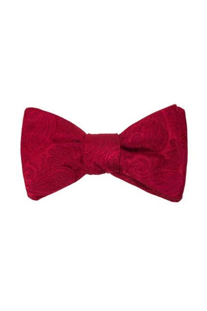 Vázací motýlek s kapesníčkem Červená jm vzor 1