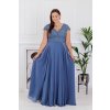 Modré šaty DANYELE PLUS SIZE
