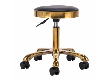 KOSMETICKÝ taburet M-1640 ČERNOZLATÝ