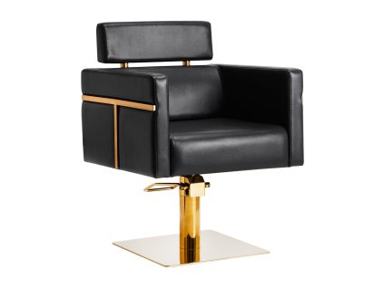 Kadeřnické křeslo Gabbiano Toledo zlato-černé