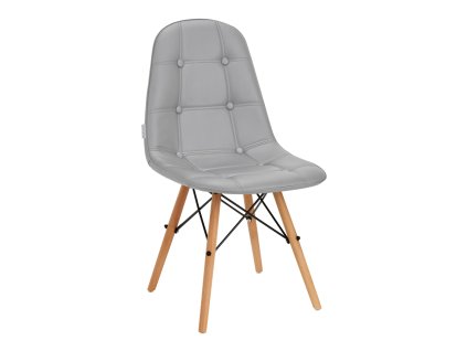 4Rico Skandinávská židle QS-185 eko kůže šedá