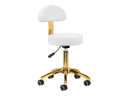Kosmetická stolička AM-304G zlatobílá