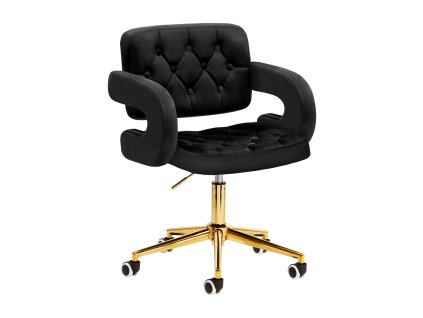 4Rico QS-OF213G otočná židle sametově černá