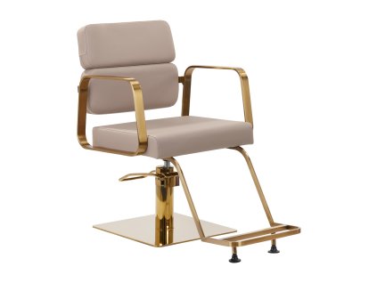 Kadeřnické křeslo Gabbiano Porto zlatá béžová
