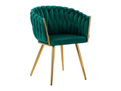 4Židle Rico QS-GW06G sametově zelená