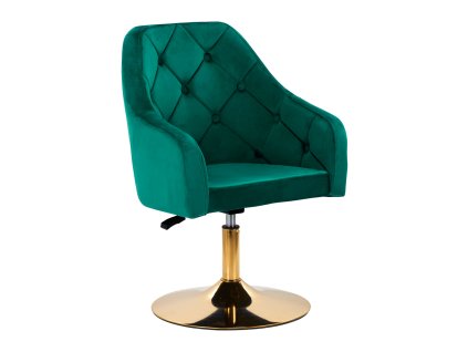4Rico fotel obrotowy QS-BL14G aksamit zielony