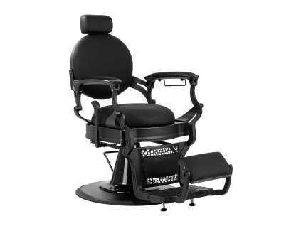 Holičské křeslo Gabbiano Niccolo, černé, bez knoflíků