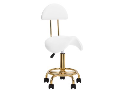 Kosmetická stolička 6001-G zlatá - bílá 2. třída