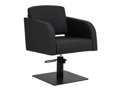 Kadeřnické křeslo Gabbiano Elda Black s černou podnoží