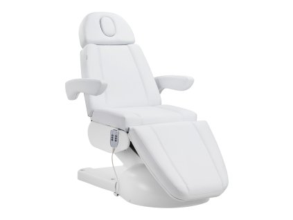Fotel kosmetyczny elektr. Azzurro Lux 3m biały