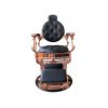 Retro barber křeslo RENOIR LUX ROSE GOLD - sametová černá