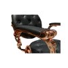 Retro barber křeslo RENOIR LUX ROSE GOLD - sametová černá