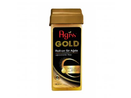 Agiss - Depilačný vosk roll-on na krátke chĺpky Zlatý - široká hlavica 100 ml