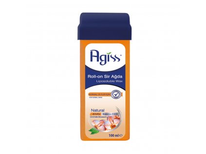 Agiss - Depilačný vosk roll-on na normálnu pleť Prírodný - široká hlavica 100 ml