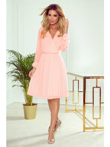 Krátke šaty ISABELLE svetloružové