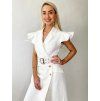 Elegantné sakové šaty ADELLA biele