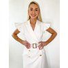 Elegantné sakové šaty ADELLA biele