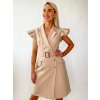 Elegantné sakové šaty ADELLA béžové