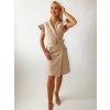 Elegantné sakové šaty ADELLA béžové