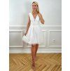 Krátke spoločenské šaty LIORA biele