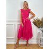 Midi spoločenské šaty CORINA ružové