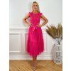 Midi spoločenské šaty CORINA ružové