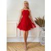 Krátke spoločenské šaty LALLA červené