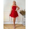 Krátke spoločenské šaty LALLA červené