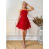Krátke spoločenské šaty LALLA červené